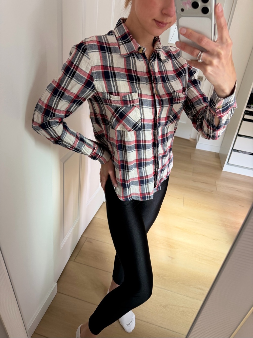 Isabel Marant Red & Navy Flannel shirt